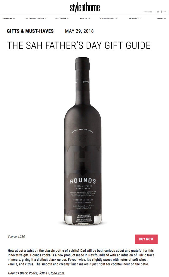 Style at Home Father's Day Guide Hounds Black Vodka