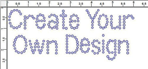 Block 1.0" Font Clear Rhinestones Create Your Own
