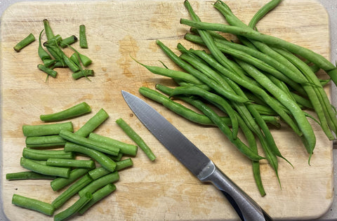 cooking french beans