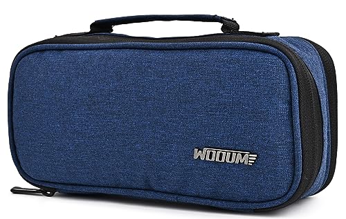 Wooum Large Pencil Case Big Capacity 3 Compartments Canvas Pencil