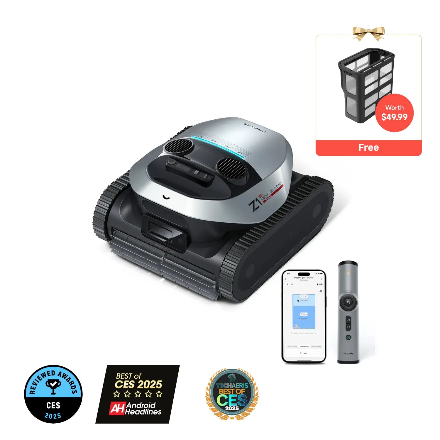 Product image for Dreame Z1 Pro Robotic Pool Cleaner
