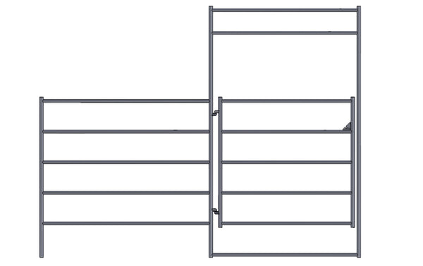 12ft panel gate combo 5-rail
