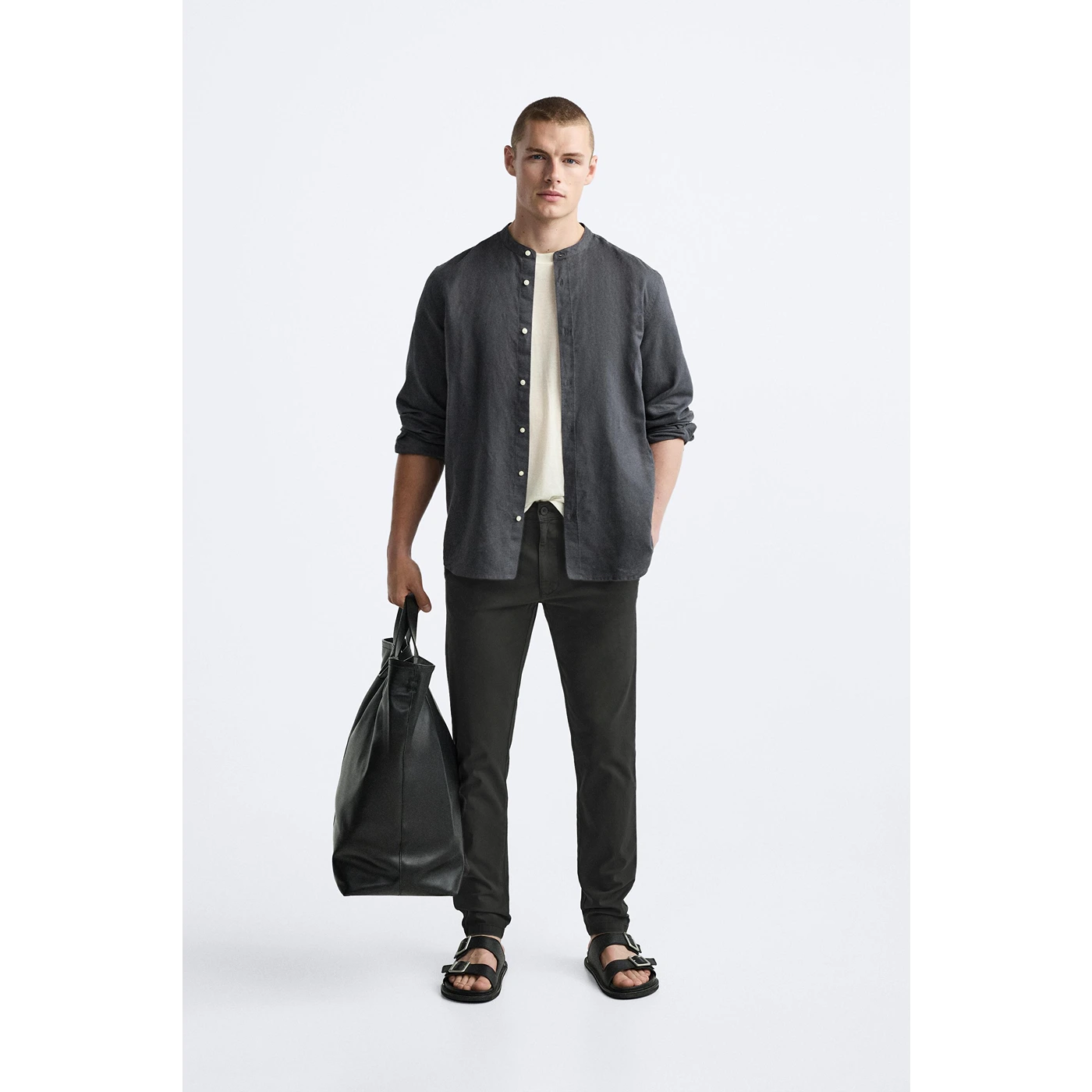 Dark Grey Slim Fit Chinos