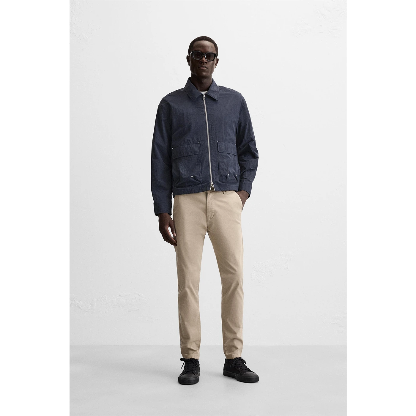 Beige Slim Fit Chinos