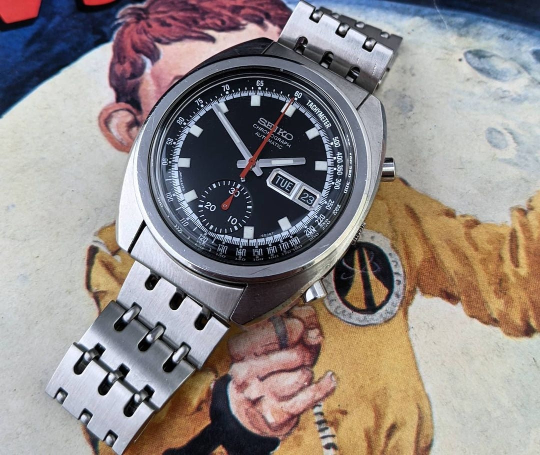 Splendidly Awesome Vintage Gents Seiko Auto Chronograph 6139-6012 Wris –  Waecce