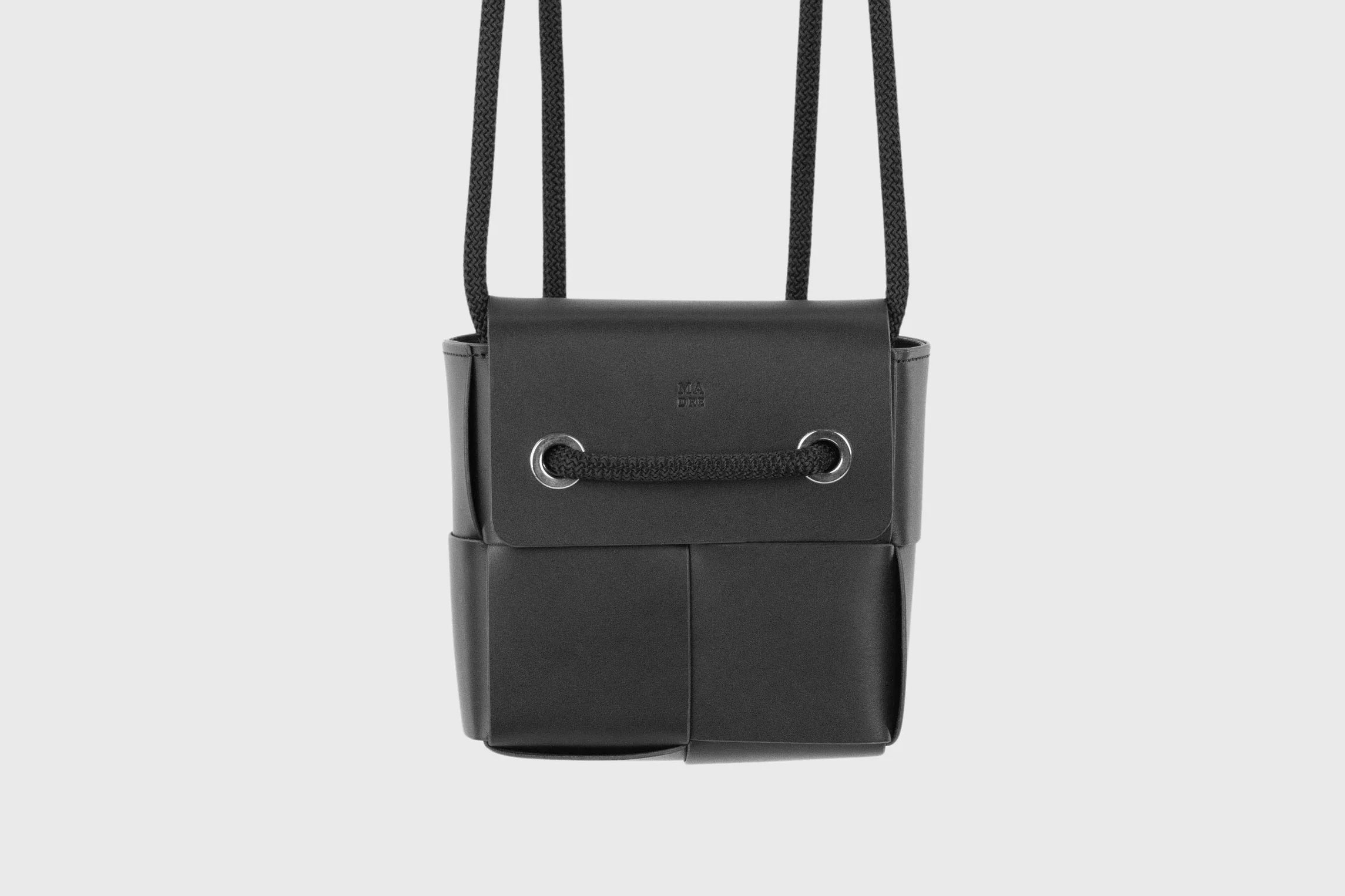 Woven Black Leather Backpack Atelier Madre Manuel Dreesmann Barcelona