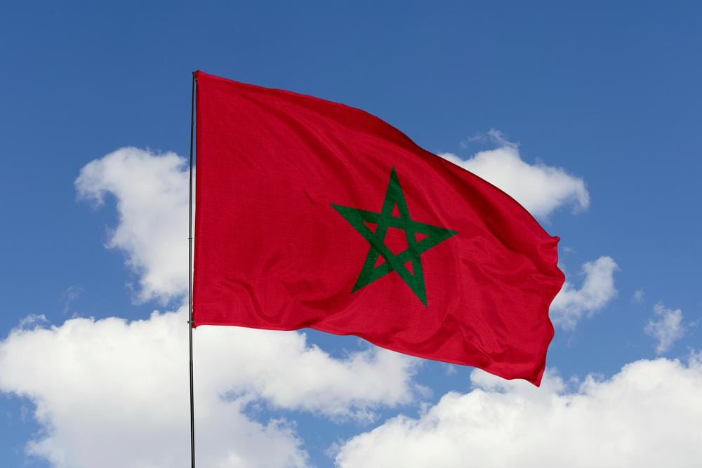 La bandera de marruecos