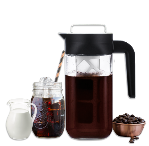 Cold Brew Coffee Maker, Glass Iced Coffee Maker & Iced Tea Maker, Glass  Carafe, Coffee Carafe, Removable Stainless Steel Filter, cold brew maker,  infuser pitcher 1.5L 