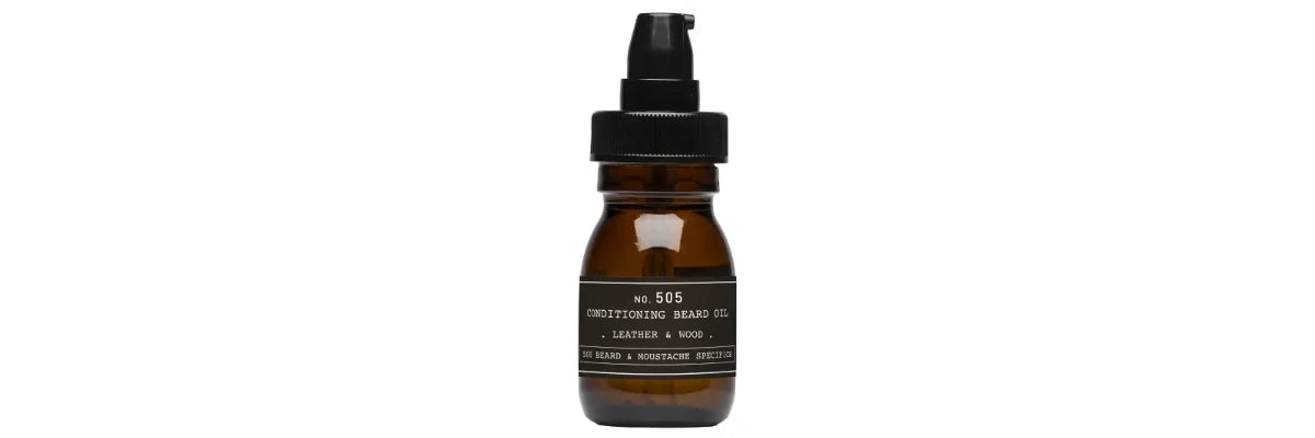 Skaffa skägg med Depot N° 505 Conditioning Beard Oil Leather & Wood