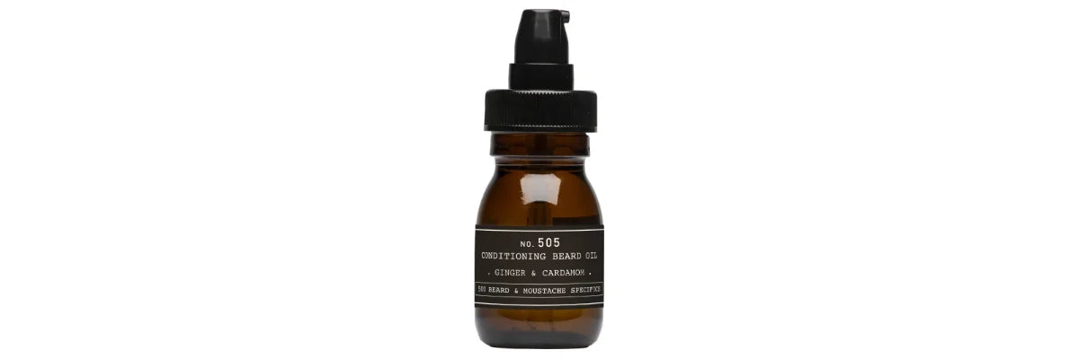 Skäggolja med juldoft Depot Conditioning Beard Oil Ginger & Cardamom för fylligare tomteskägg