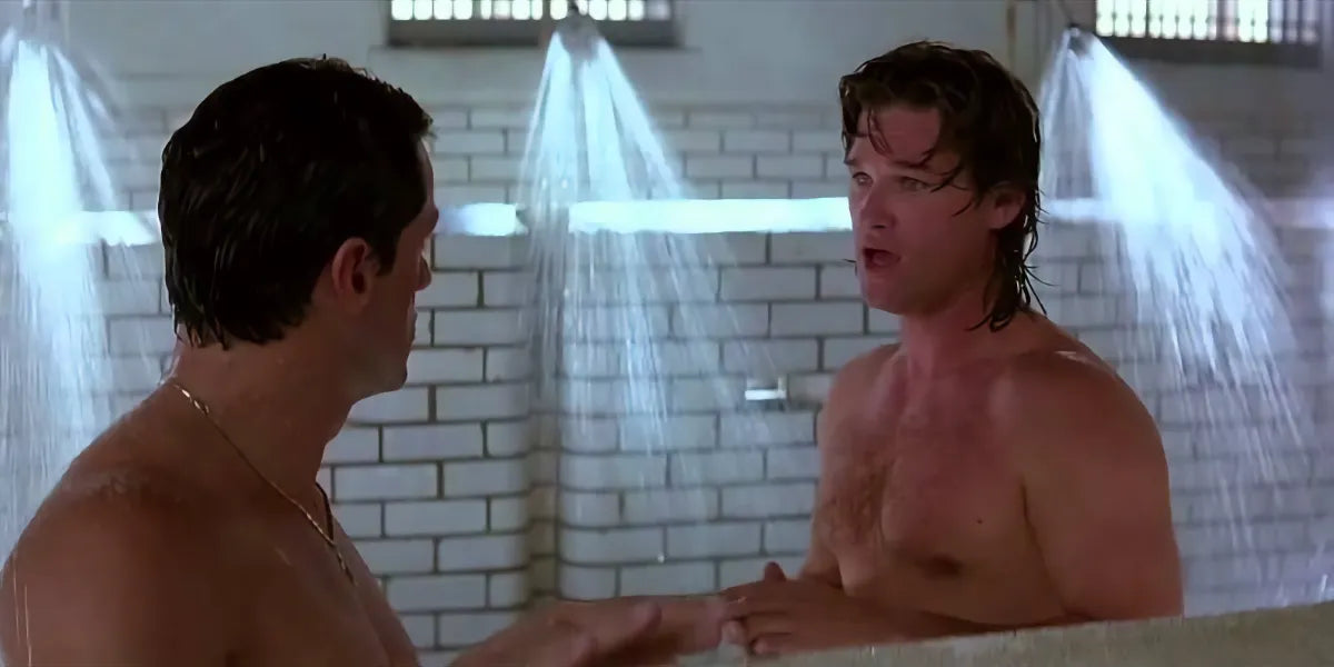 Hur ofta ska man duscha Sylvester Stallone och Kurt Russell i Tango and Cash från 1989