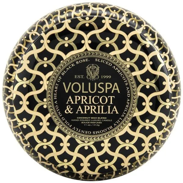 Voluspa 2-Wick Maison Metallo Candle Apricot & Aprilia 312g