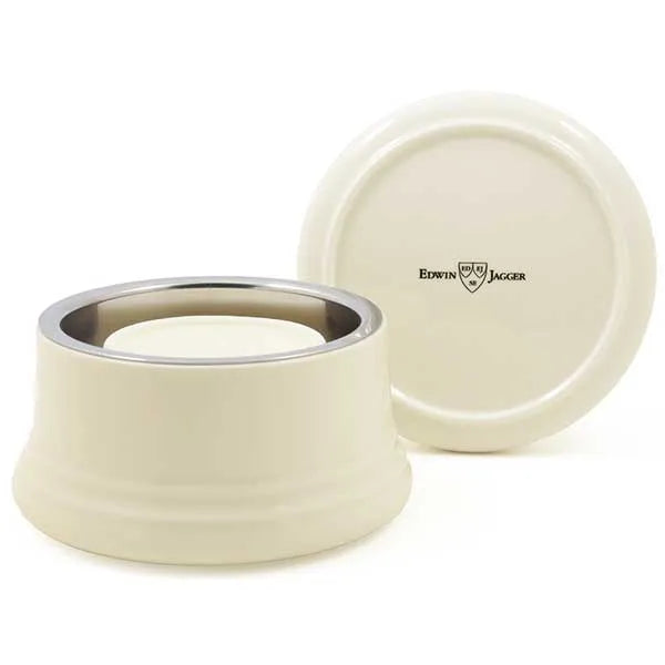 Edwin Jagger Porcelain Ivory Shaving Bowl With Lid