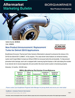 Borgwarner s410G Product Announcment