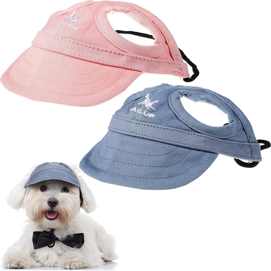 YAODHAOD Pet round Brim Princess Cap Visor Hat Dog Outdoor Mesh