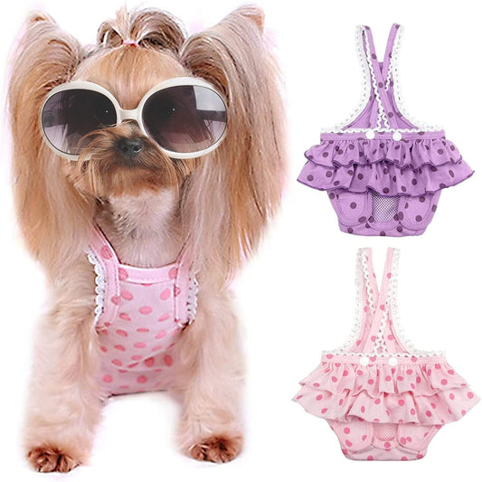 Nuanchu 4 Pieces Diaper Dog Sanitary Pantie with Suspender Physiologic –  KOL PET