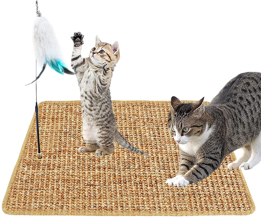 FUKUMARU Cat Scratcher Mat, 23.6 X 15.7 Inch Natural Sisal Cat