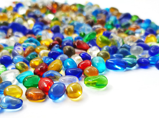 WAYBER Glass Stones, 1Lb/460G Irregular Sea Glass Pebbles Non-Toxic Ar –  KOL PET