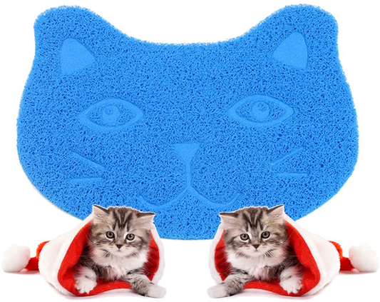 Mighty Monkey Durable Easy Clean Cat Litter Box Mat, Great Scatter Control Mats, Keep Floors Clean, Soft on Sensitive Kitty Paws