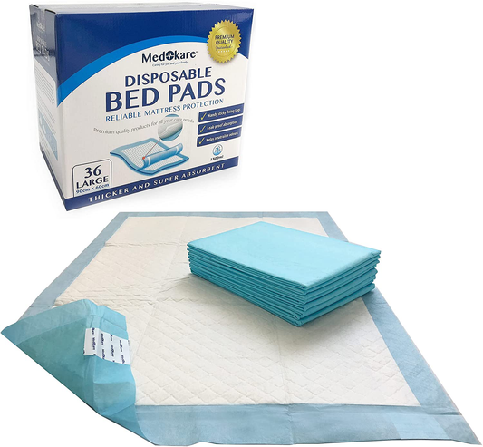 Medokare Bed Pads Bedwetting Underpads -1500ML Large Waterproof Mattress for