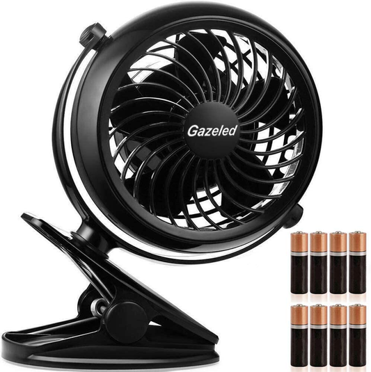 Ventilateur portable rechargeable 10 000 mAh, ventilateur à clip de 8  pouces à piles, ventilateur USB, 4 vitesses, débit d'air puissant, pince  robuste pour bureau, voiture de golf, voyage en plein air