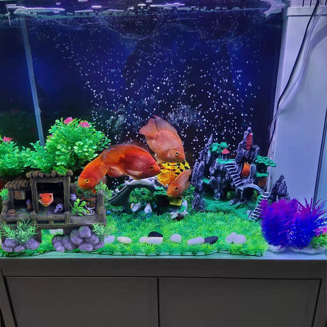 Vruchtbaar Jurassic Park atleet Hamiledyi Aquarium Resin Modern Castle Decorations Aquarium Fish Hideo –  KOL PET