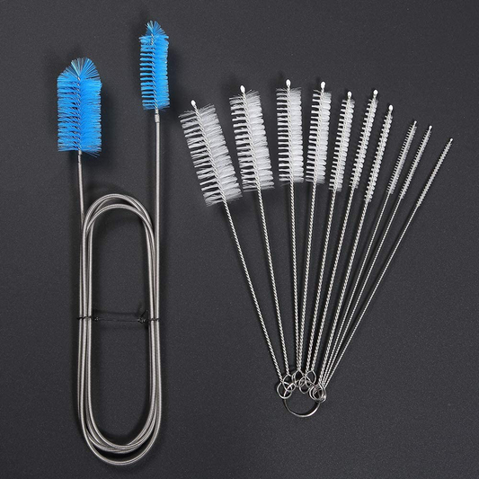 Aquarium Filter Brush Set, Flexible Double Ended Bristles Hose