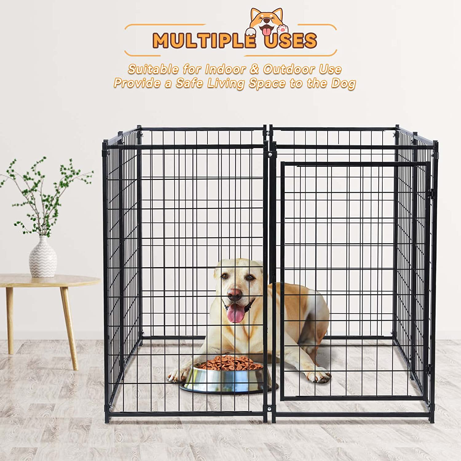 where to put large dog crate in house