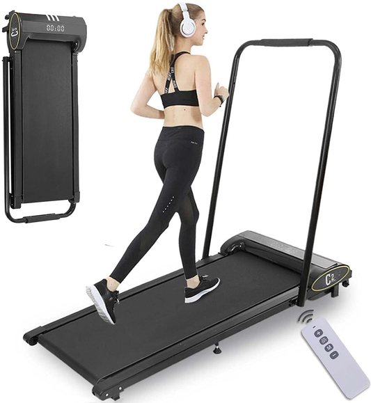 CITYSPORTS Walking Pad Under Desk Treadmill for Home with LCD Screen -  Black, Speeds 1-6 km/h, Compact & Space-Saving Design at