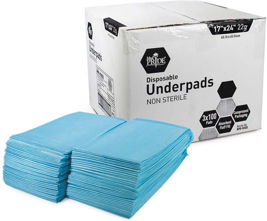 Medline - MDTR1227073AZ Softnit 300 Washable Underpads, Pack of 4 Large Bed  Pads