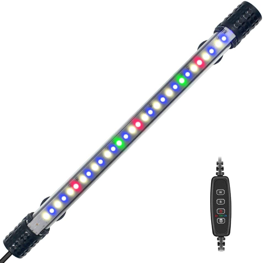 AMZBD Aquarium Lights, LED Aquariums Lights with Full Spectrum Adjustable 7  Colors,Programmable,Waterproof,Timer&DIY Mode for Freshwater Fish Tank or