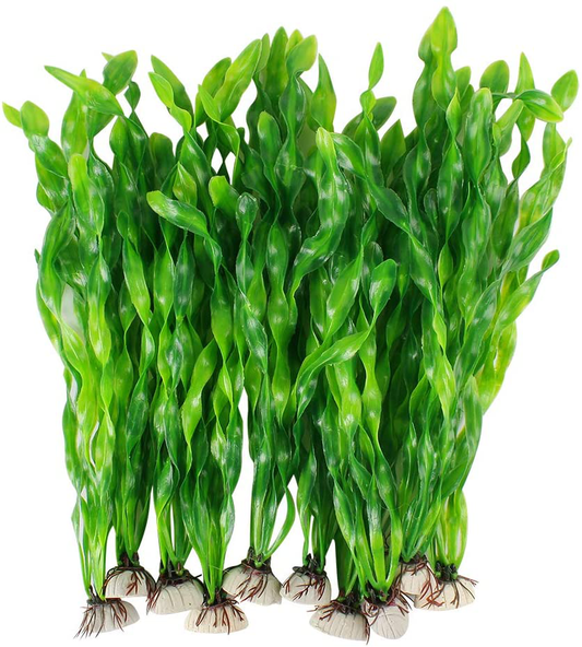 Rocutus Artificial Seaweed Water Plants,15 Pieces Fish Tank Aquarium  Decorations,Soft Plastic Life-Like Artificial Seaweed Water Plants for All  Fish 