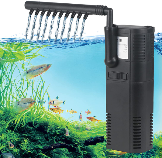 TARARIUM Aquarium Power Filter with Surface Skimmer Silent Hang on