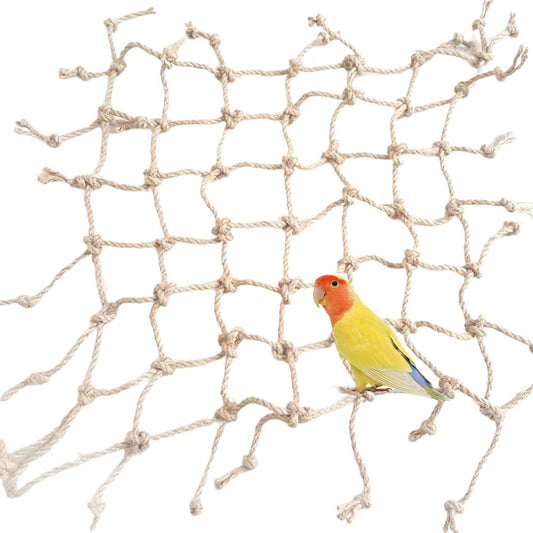Buy Tfwadmx Natural Bird Rope Net, Large Size -- 24''X24'' Parrot Swing  Hammock, Bird Climbing Ladder Hanging Cage Perch Chew Toys for Budgies  Macaw Conure Finch Cockatoo Budgie African Grey Parakeet Online