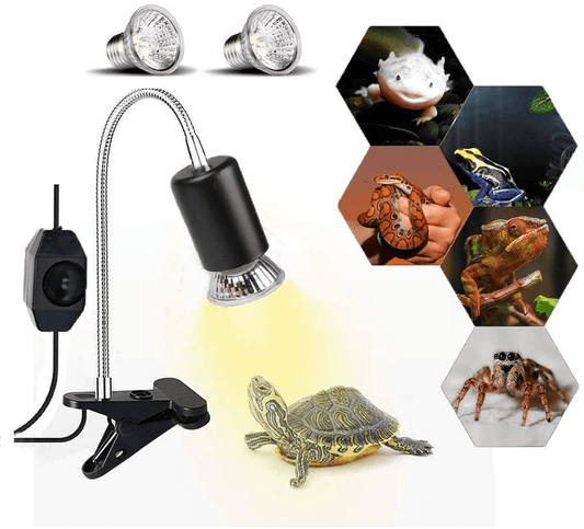 MCLANZOO 2 Pack 50W Reptile Heat Lamp Bulb Infrared Basking Spot Heat Lamp for Reptiles & Bearded Dragon Amphibian, Chicks, Dog Heating Use with