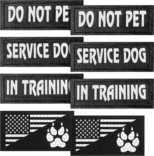 14 Pieces Service Dog Patches Dogs Harness Vest Patch for Tactical