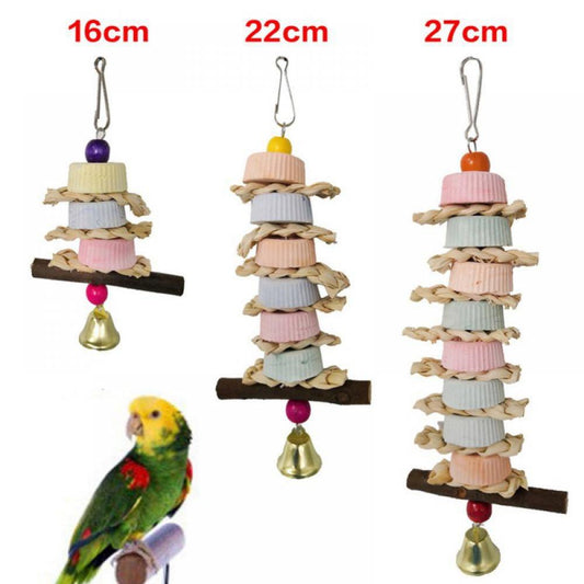 Pet Birds Parrot Mineral Hanging Grinding Stone Chew Toy （6 Pack）