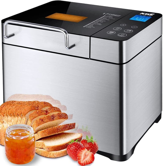 KBS 17-in-1 2lb Bread Maker Machine Fully Automatic LCD Display,Stainl