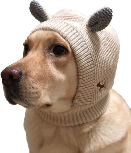 Warm Pet Dog Knitted Hat,Dog Hats for Small Dogs,Warm Winter Dog Hat Knit  Snood Headwear for Pets, Pet Christmas Winter Warm Caps (L)