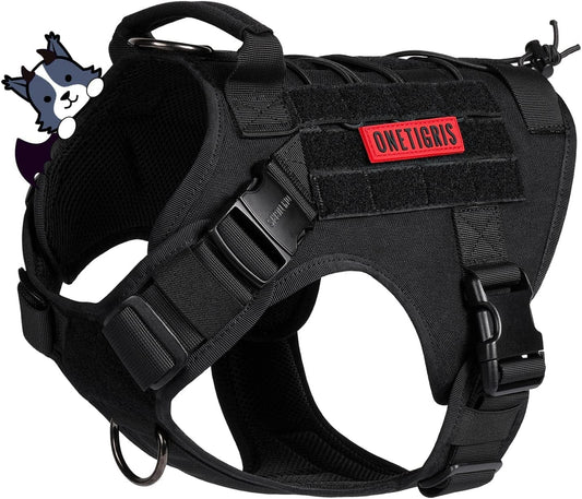 Onetigris No Pull Tactical Dog Harness for Large Dog, Mesh Design Brea – KOL  PET