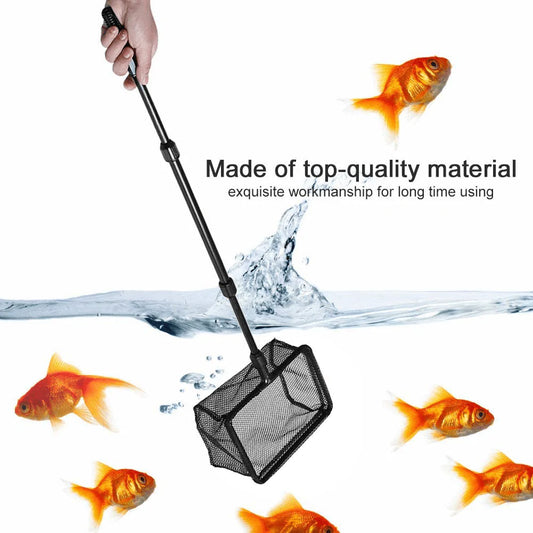 Fish Landing Net, Aquarium Fish Net Long Handle Square Aquarium