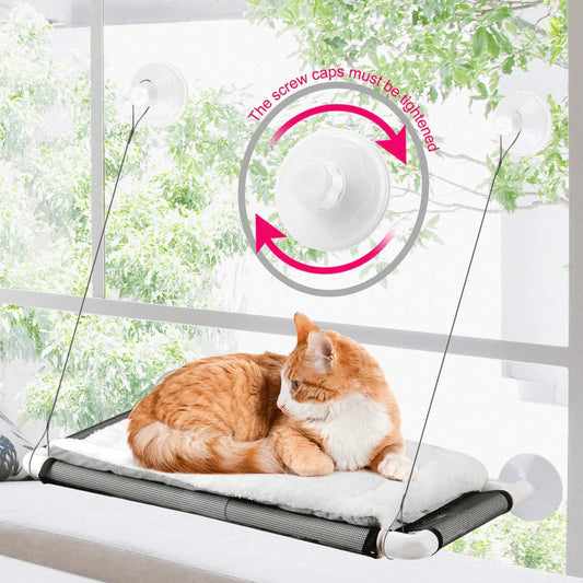 Cat Window Perches Super Suction Katze Fenster Bett mit 2 Pcs waschbar –