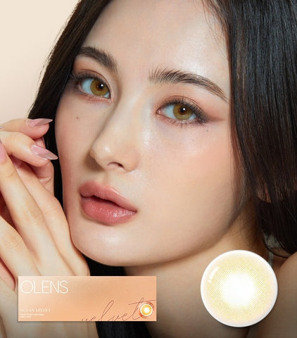 OLENS Ocean Velvet One Day Hazel Contact Lenses 10 Pack - Natural Pattern with High-Pigmented Color Gradation