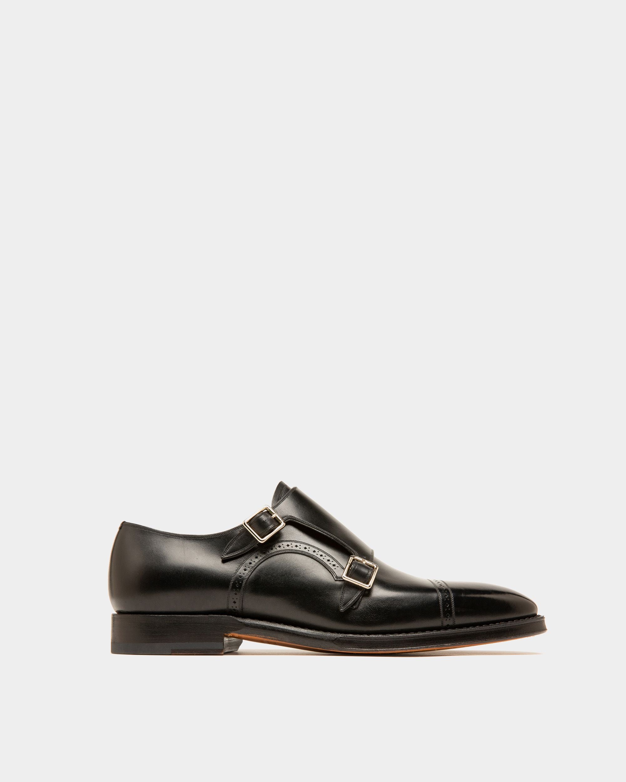 Collezione Bally Scribe Novo | Scarpe Monk-Strap Da Uomo | Pelle Nera | Bally | Still Life Laterale