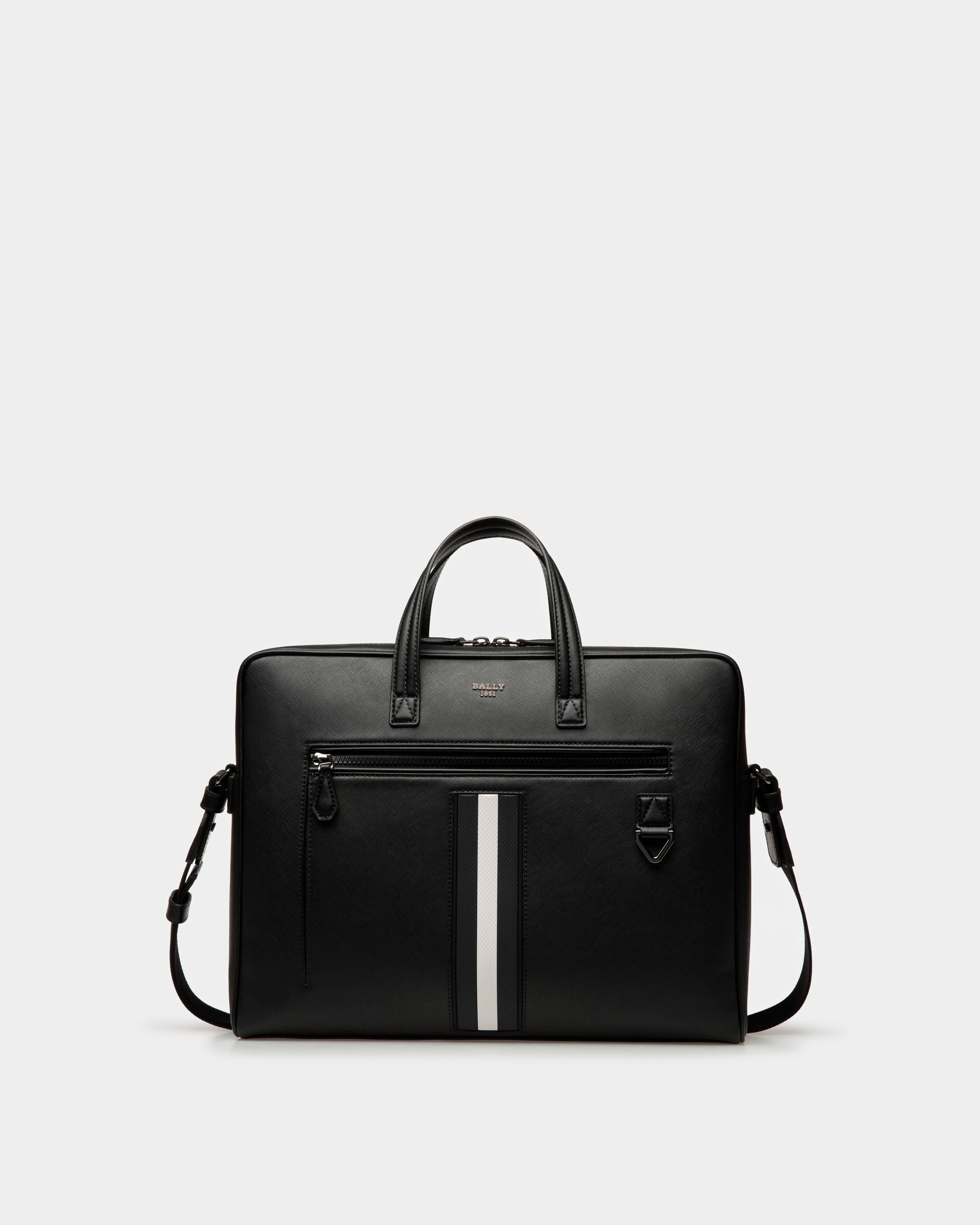 Borsa Da Lavoro Da Uomo | Pelle Nera | Bally | Still Life Fronte