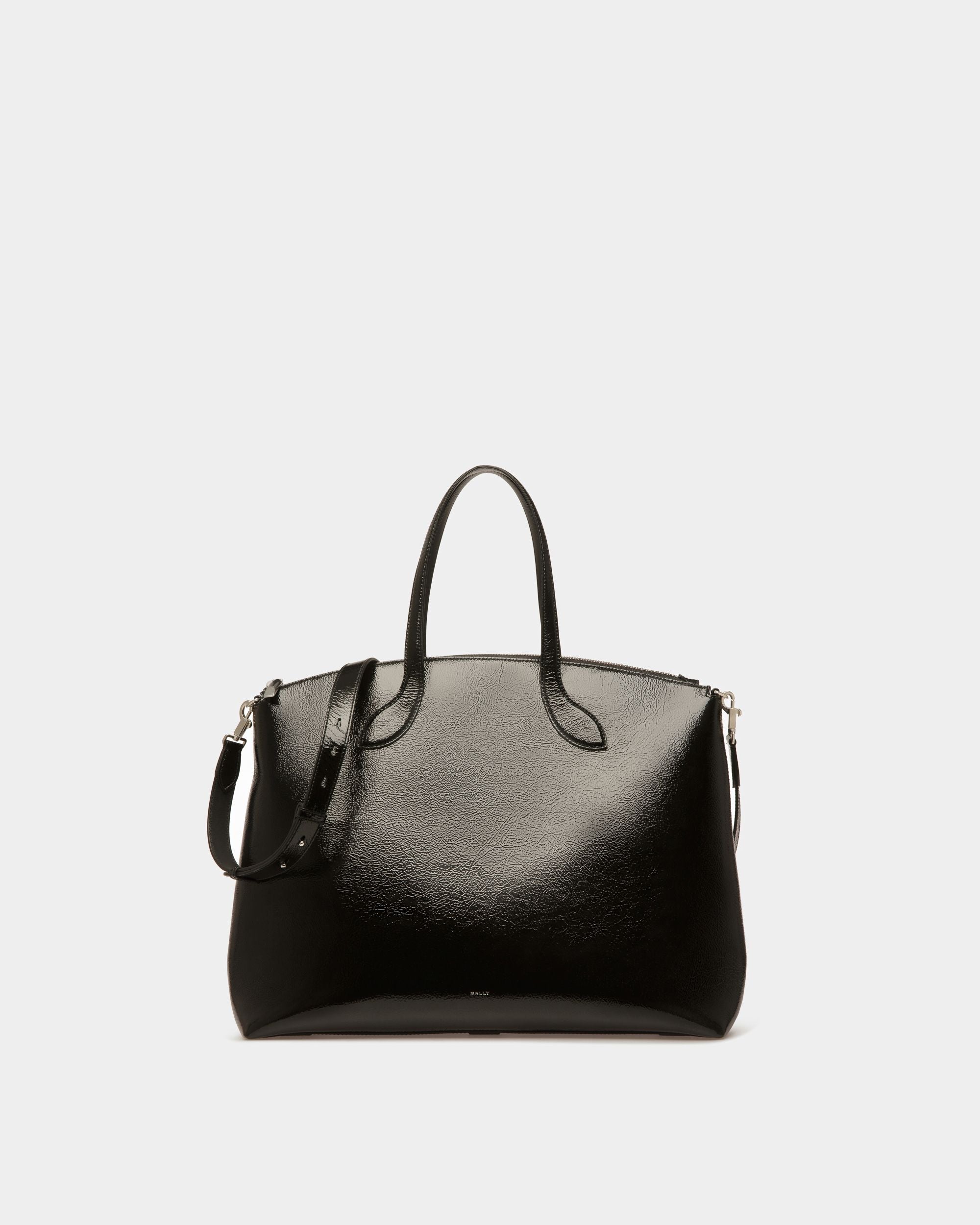 Men's Lago Tote Bag In Black Leather | Bally | Still Life Front