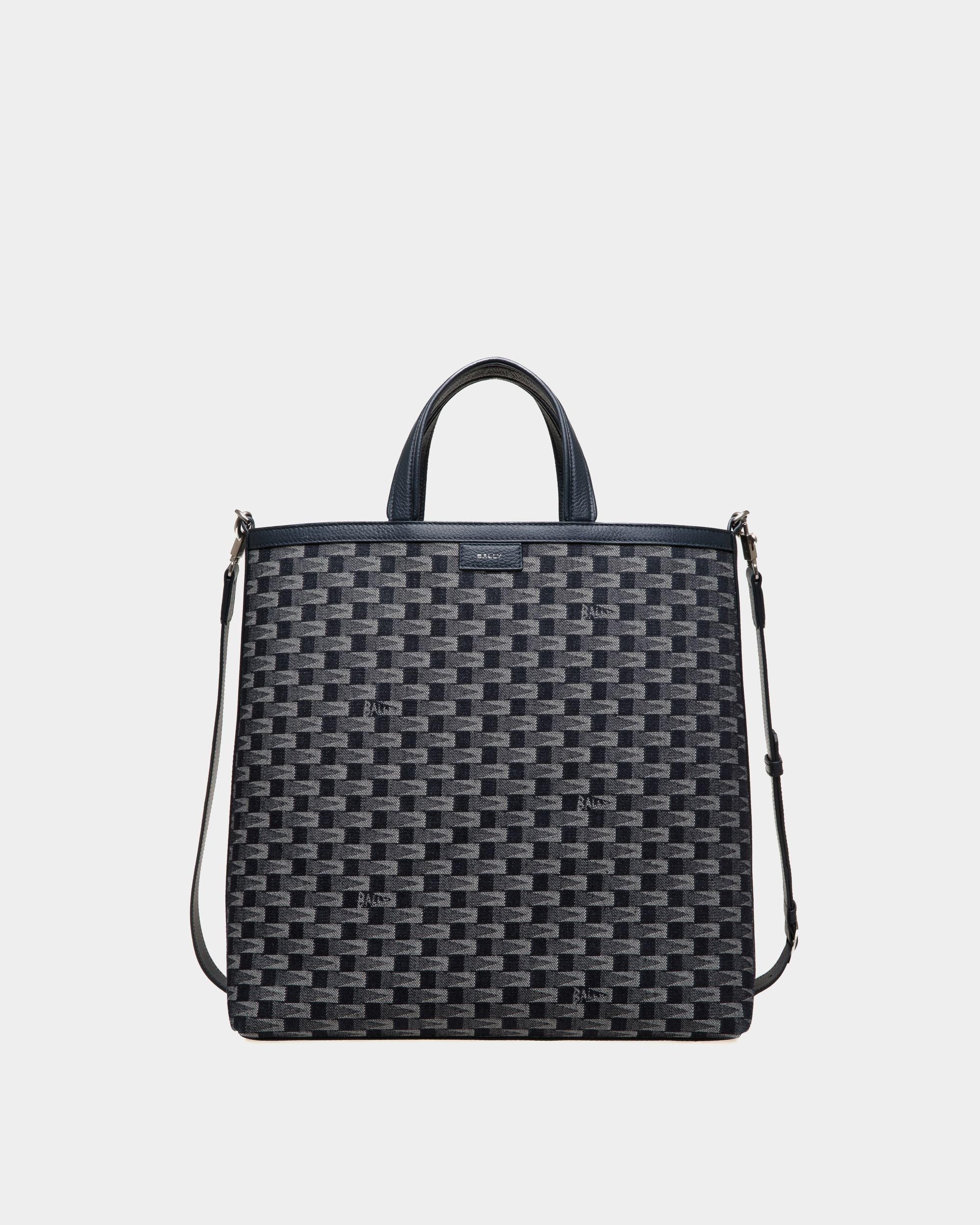 Men's Pennant Tote Bag in Denim | Bally | Still Life Front