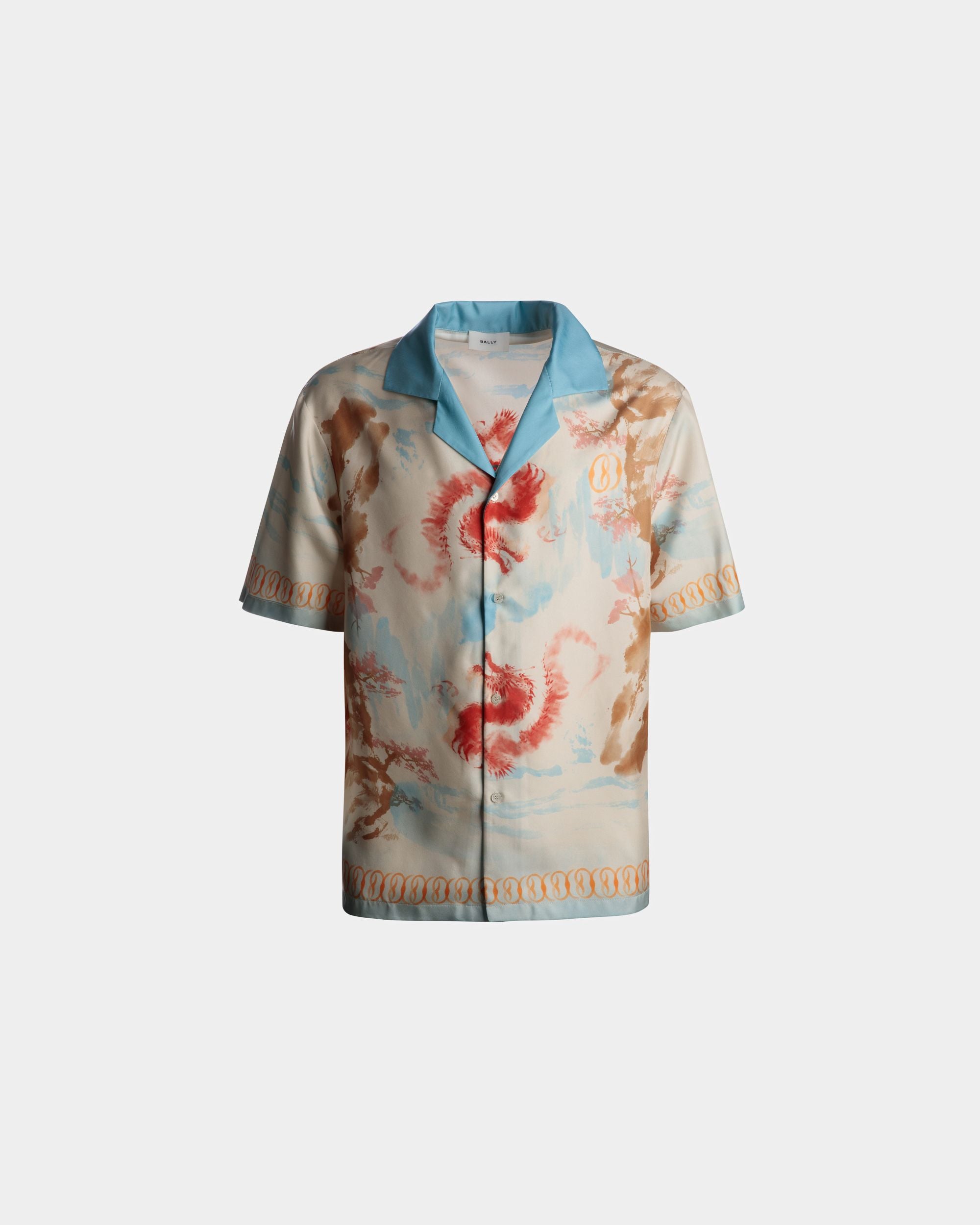 Camicia da uomo in seta multicolore | Bally | Still Life Fronte