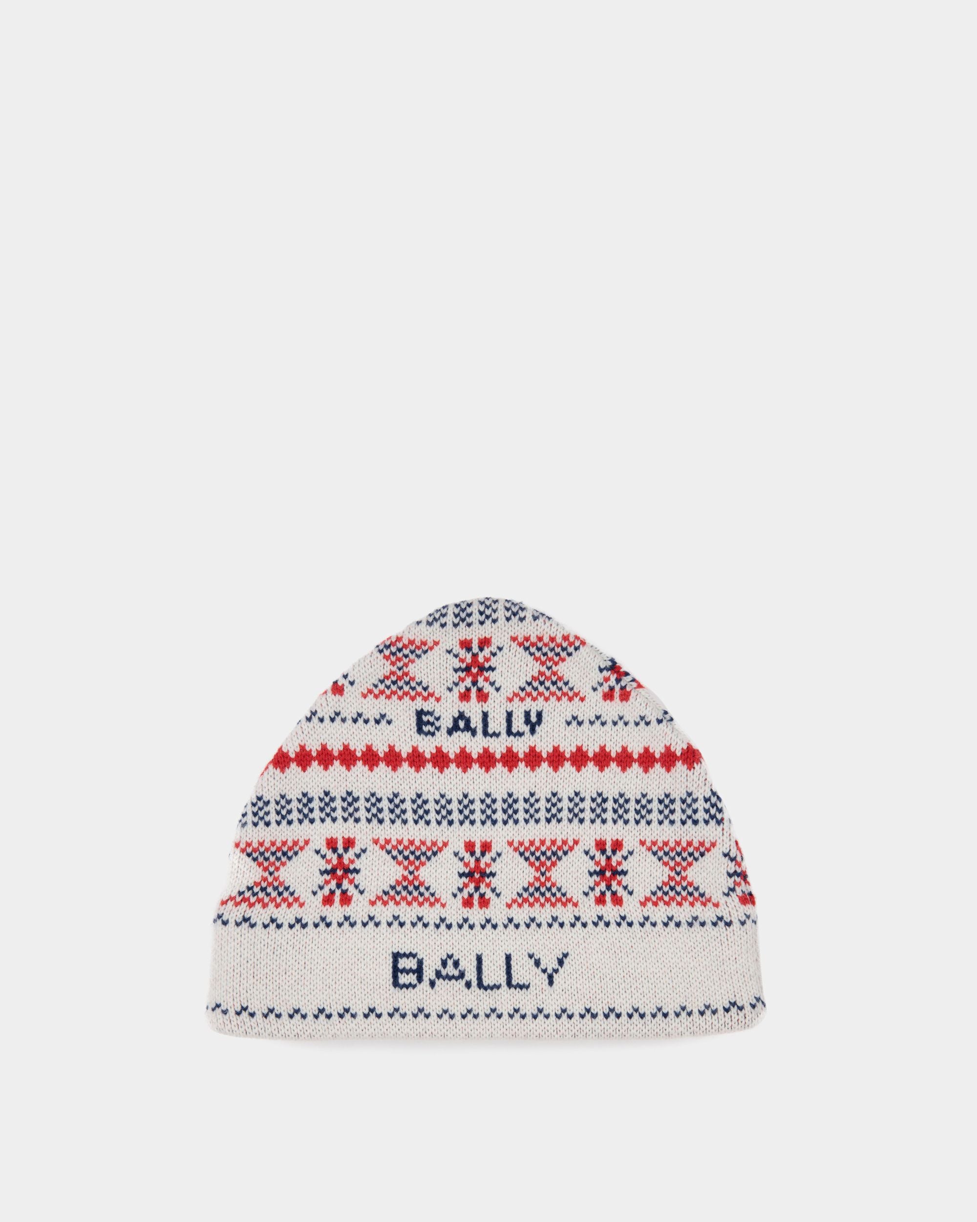 Cappello a cuffia da uomo in lana multicolore | Bally | Still Life Fronte
