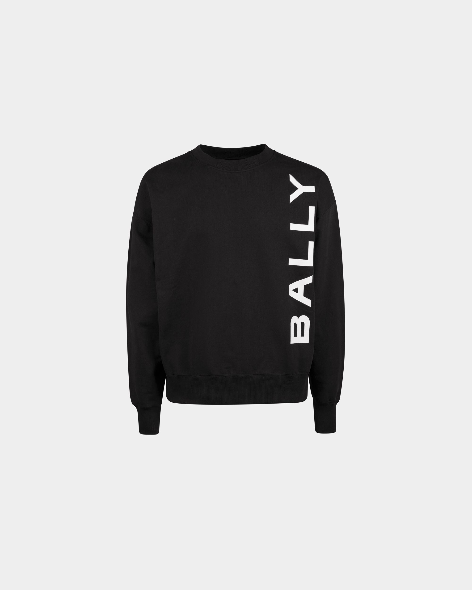 Felpa da uomo in cotone nero | Bally | Still Life Fronte